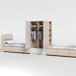 Support customization 2000 X 1200 X 960mm Apartment Furniture Student Bunk Bed