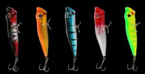 China 5 Colors 9CM/11g Perch,Catfish Plastic Hard Sea Bait Casting Trolling Popper Fishing Lure on sale