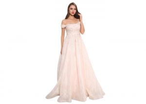 Wholesale Chiffon Off The Shoulder Bridesmaid Dresses , Pure Color Strapless Bridesmaid Dresses from china suppliers