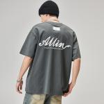 Custom Puff Print Boxy Thick Collar Soft Sublimation Shirts Heavyweigh