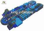 Blue Giant Inflatable Obstacle Course / PVC Outdoor Blow Up Ostacle Course For