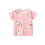 12kg 90cm Girls Printed Half Sleeve Casual Shirts Anti Shrink For Toddler