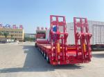 3 Axle 80 Ton Heavy Duty Low Bed Trailer Truck Semi Trailers For Excavator