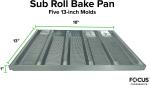 RK Bakeware China Foodservice NSF 49015 Glaze Aluminum Sub Sandwich Roll Pan