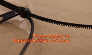 Wholesale bone zipper, concavo convex zipper, plastic flange zipper, waterproof airtight zipper, pe slider zipper from china suppliers