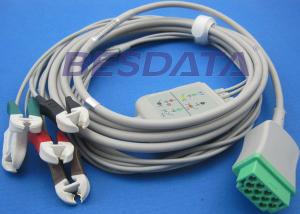 Wholesale TP3008 Electrode Lead Wires , ECG Leads And Electrodes Green 11 - Pin Connector from china suppliers