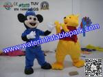 Plush Advertising Mascot Costume , Mickey And Winnie Mascot