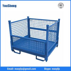 Wholesale Industrial stackable collapsible heavy duty rolling wire mesh container warehousing from china suppliers