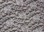 Cotton Spandex Polyester Stretchy Lace Fabric With Mesh Knitted Flower Lace
