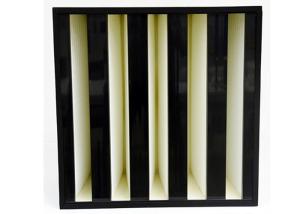 Wholesale Compact Glass Fiber Filter Paper Box Type With Plastic Frame Ventilation V Bank Filter from china suppliers
