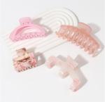 Acetic acid French hair clip Ponytail shark clip 4pcs one set