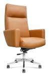 High Back Leather Office Swivel Chairs Eider Cotton Padding Adjustable Swivel
