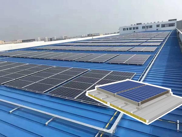 PU Rock Wool/PU Glass Wool Core Photovoltaic Roof Panel with 1000mm Width and