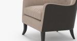 Modern Hotel Room Fabric Chair With Wood Frame 40cm Seat Height