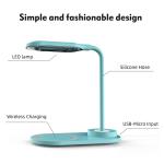 15W Fast Wireless Charger Qi Charging Station LED Adjustable Table Lamp For