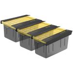 Garage Storage Rack Ceiling Tote Container Bins Slide Brackets for Easy