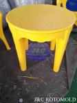 Rotational Moulding Products Round Plastic Table Made By Die Casting Rotomolding