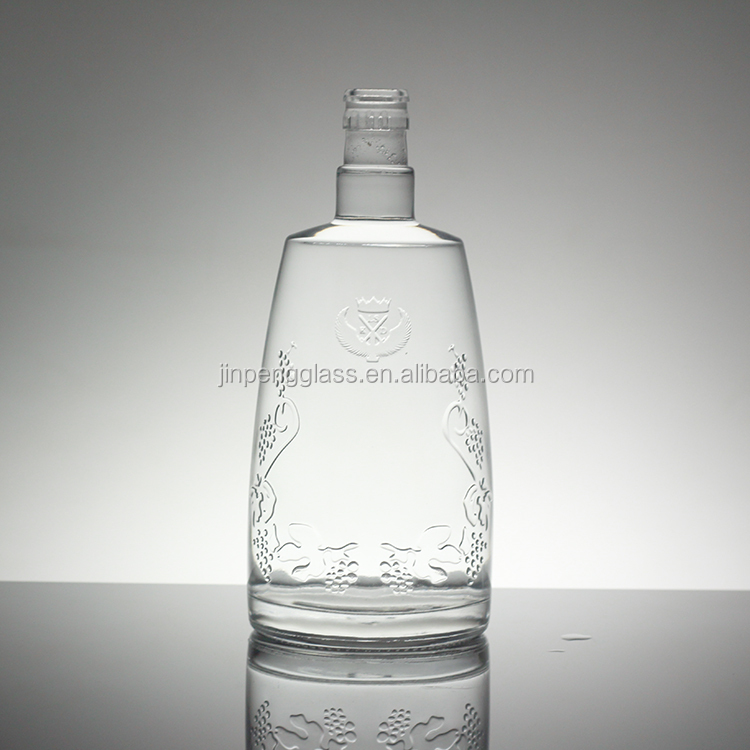 800ml 1000ml 3000ml Big Capacity Whisky Glass Bottle Round 500ml Square Glass Water Bottle