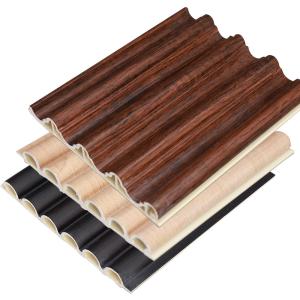 Wholesale Factory Indoor Decor Wood Plastic Composite PVC Coating Cladding Fluted Wall Board WPC Interior Wall Panel from china suppliers