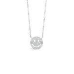 18K Solid Gold Clarity CVD Round Cut Bezel Lab Grown Diamond Necklace Classic