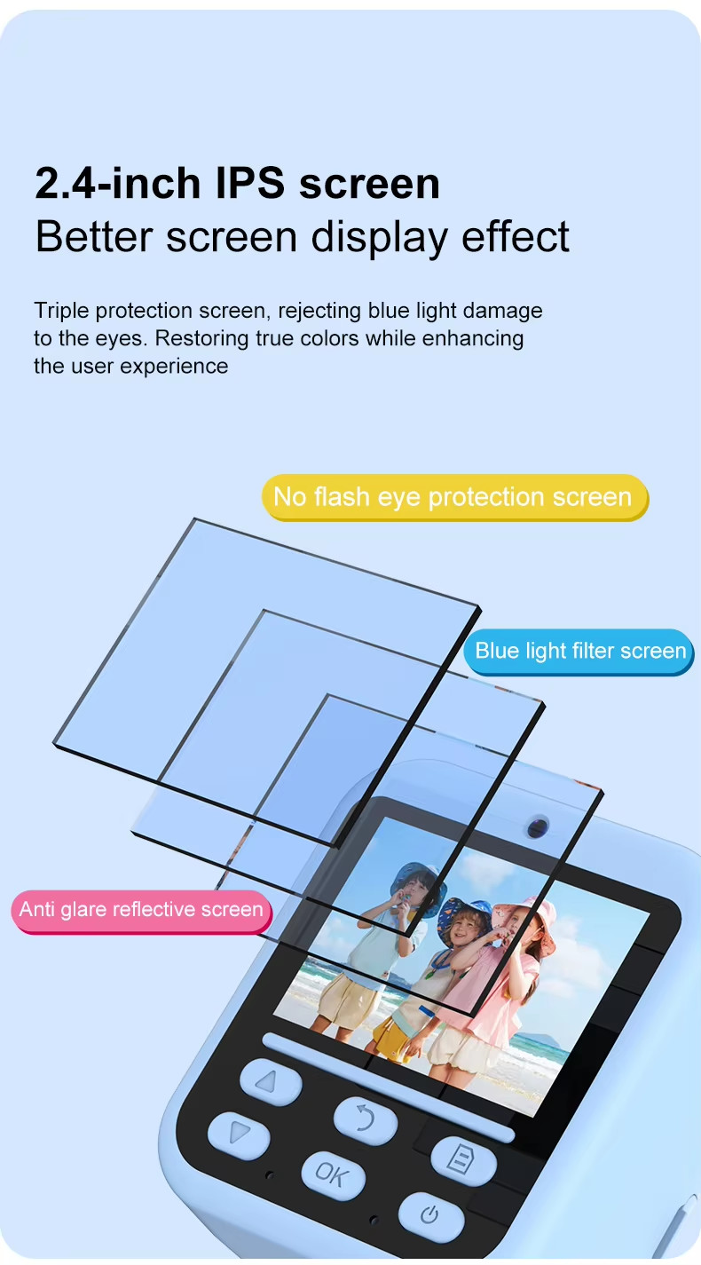 2.4inch Screen Children's Printing Camera 48 Million Pixels Thermal Printer