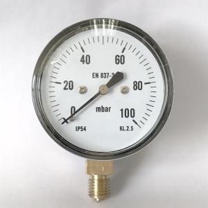 Wholesale ABS Capsule Pressure Gauge Radial Mount 100 Mbar Bellows Manometer from china suppliers
