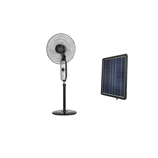 6 Inches 5 Blade Brushless Solar Stand Fan with Remote Control 16 Inches 15W