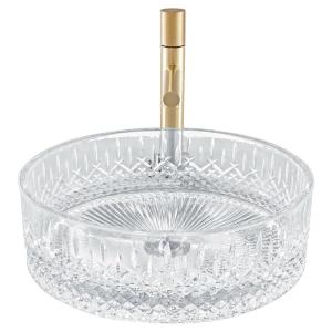 Wholesale Transparent Crystal Glass Vessel Basins Ice Prism Countertop Sinks from china suppliers