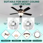 5CCT 18W/24W DIP Switch Ceiling Light Fan With Witch Power Replaces LED Module