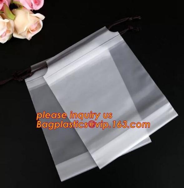 Biodegradable Dry Cleaning Shop Disposable Plastic Laundry Bag Poly Drawstring