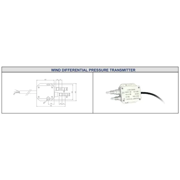 Aluminium Case HVAC Differential Digital Air Pressure Sensor Transmitter Differential Air Pressure Sensor