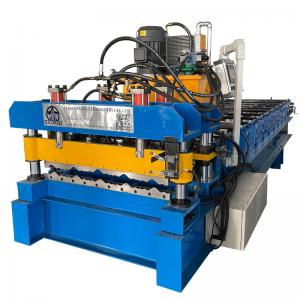 China Alu Zinc Coated Steel Tile Roll Forming Machine 0.3-0.6mm Thickness material on sale
