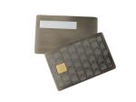 Metal IC Chip Visiting Card Electroplated Anti Black Silver Etching