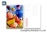 Coloful Hot Air Balloon 3D Lenticular Postcards PET / PP Similar To Holograms