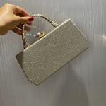 Vintage Style Hasp Women Handbag adorned with Designer Highlight Sequins Leather