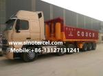 Loading Unloading Box Cargo Semi Trailer 53 Ft 3 Axles 40-60Tons Red