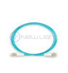 Aqua 100G FTTH Base Station MM 50/125 OM4 LC LSZH Duplex Patch Cord