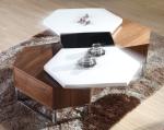 Modern living room painted coffee table with swivel top