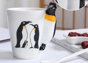 Wholesale 450ml High Temperature Penguin Coffee Mug With Lid And Spoon from china suppliers