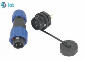 China Ip68 Waterproof Power Cable Connector , 2 Pin M13 Panel Mounting Connector on sale