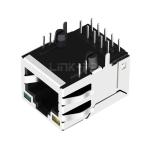 LPJG16459ADNL 100/1000 Base-T Tab Up Yellow/Green Led Single Port Shielded 8P8C