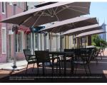 Round Patio Garden Table And Chairs With Aluminium Frame For Restaurant