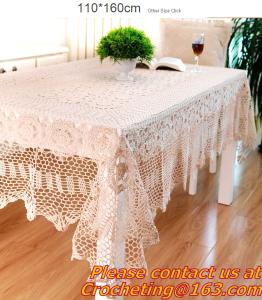 Wholesale Handmade Table Cloth Crochet Table Runner Dining Party Tablecloth Lace Tablecloths For Wed from china suppliers