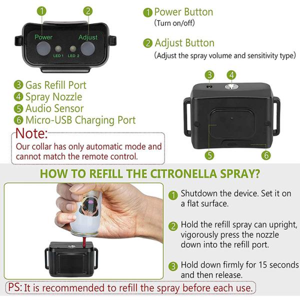 Outdoor Remote Control Dog Training Collars Rechargeable Dog Bark Training Collar