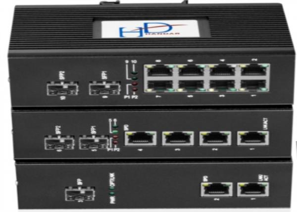 Quality Managed Din Rail Ethernet Switch / Industrial Fiber Optic Ethernet Switch for sale