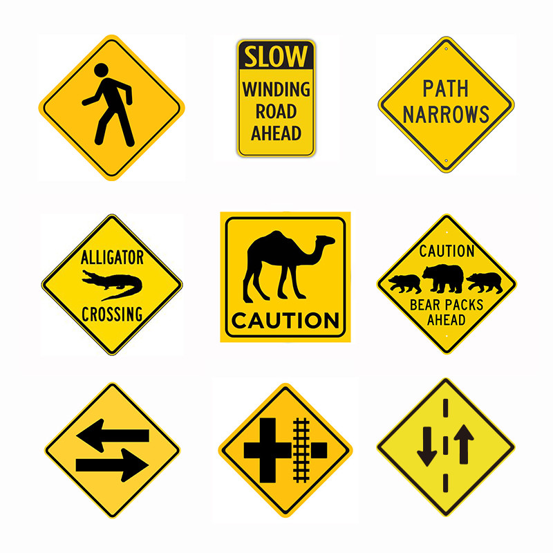 Custom Australian Animal Deer Camel Kangaroo Crossing Reflective Caution Sign Board