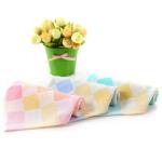 Cartoon Plaid Hooded Towel in Customized Color for Kindergarten Children's