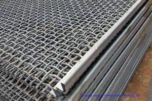 China Hooked Vibrating Sieve Screen Mesh SUS304 Crimped For Mining Quarry Crimped Wire Mesh on sale