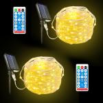 200LED Leather Wire Fairy Light Outdoor Waterproof Solar Decorative String