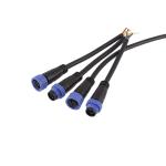 1 Meter M15 Waterproof Extension Cables F Shape Plastic Shell PVC Jacket For